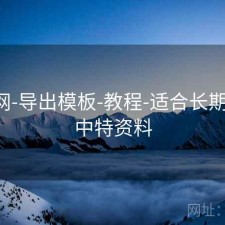 中特网-导出模板-教程-适合长期归档，中特资料
